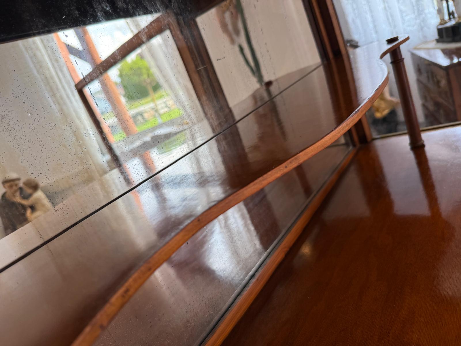 Restaurierte Stilvitrine Biedermeier Glasschrank Bücherschrank G2014