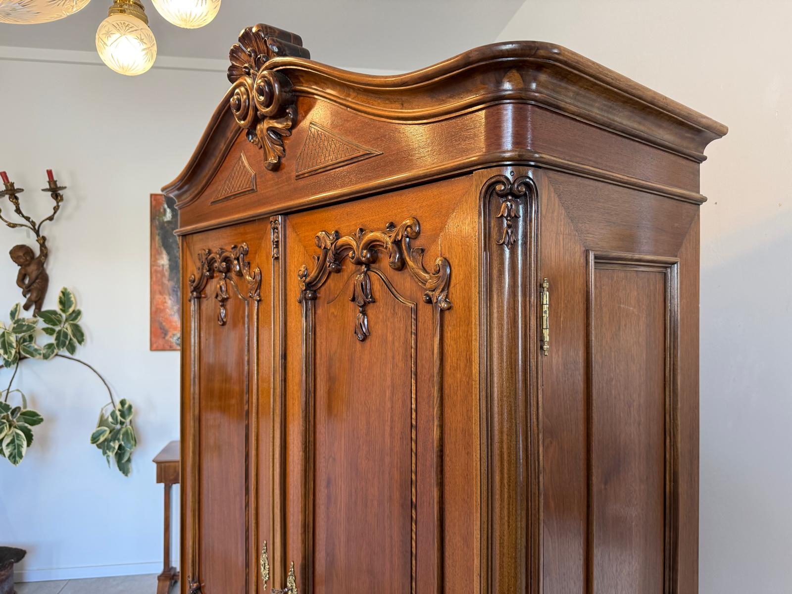 Antiker Originaler Pfeiferlbarock Kleiderschrank Dielenschrank Schrank  D1237