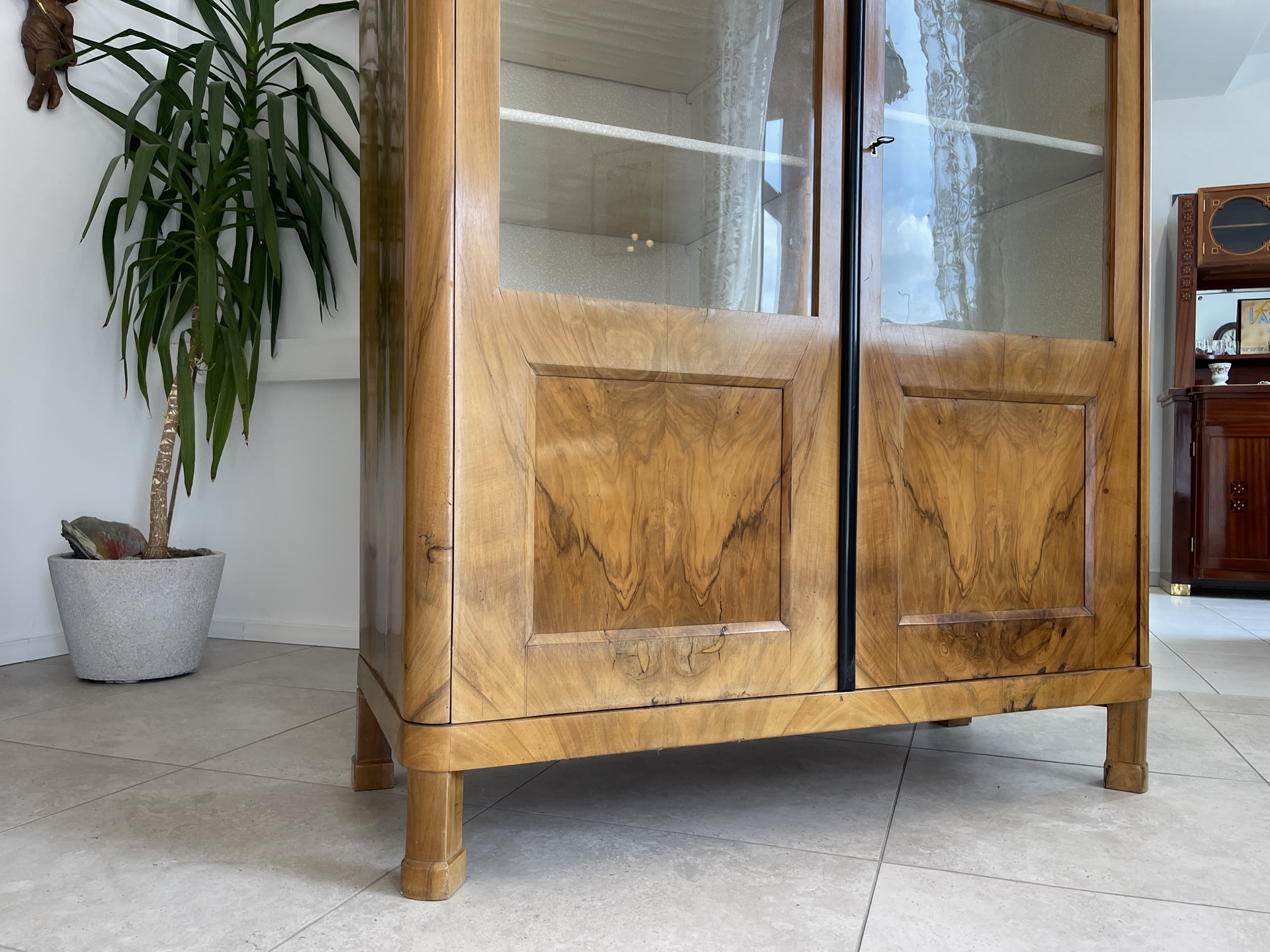biedermeier_79clNMJVwPbEAMF Biedermeier Vitrine Bücherschrank Glasschrank A4303