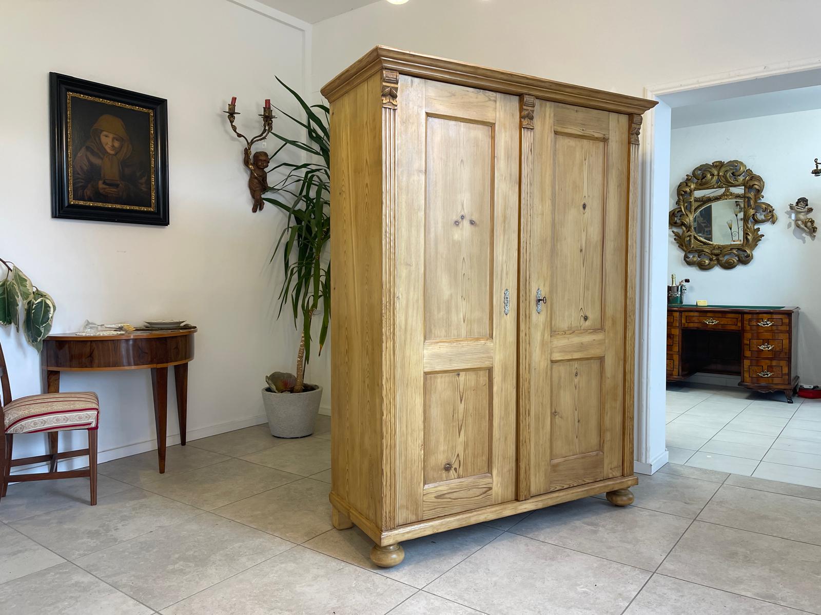 Steirischer Gründerzeit Bauernschrank Naturholzschrank G1091