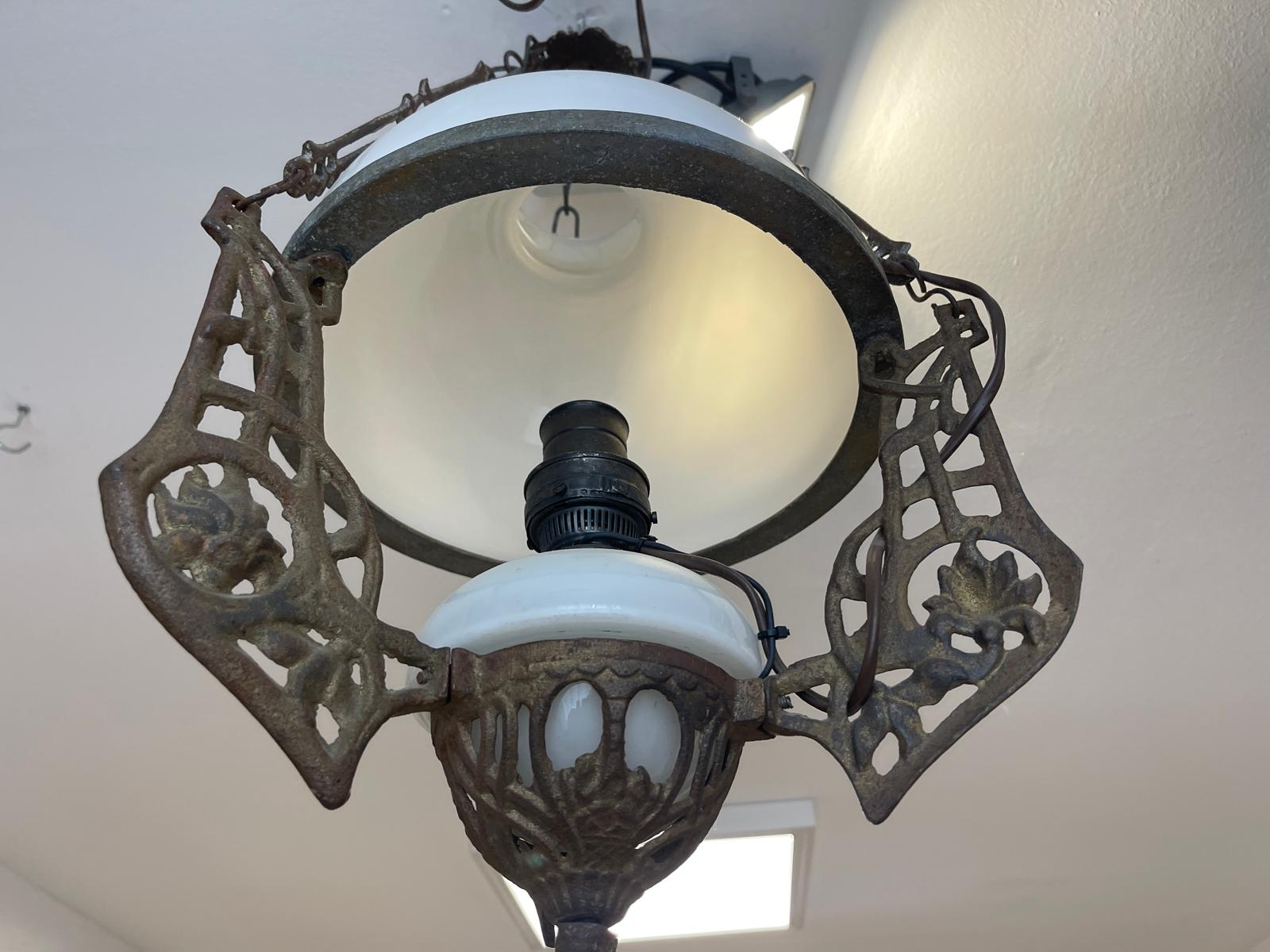 Originale Bauernleuchte Zimmerleuchte Petroleumleuchte Glaslampe G1347