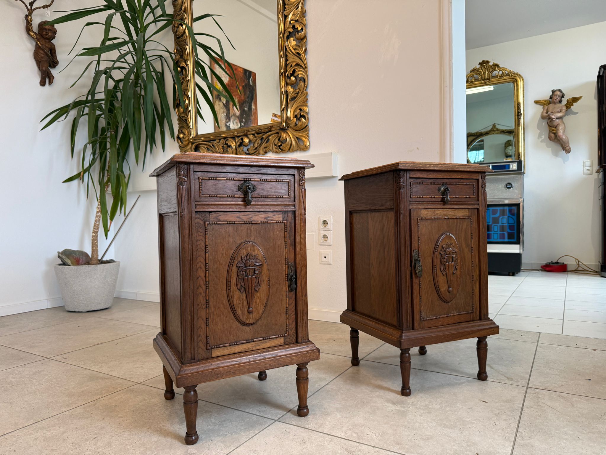 Jugendstil Kasterl Schrankerl Nachtkasterl 2 Stück D2282