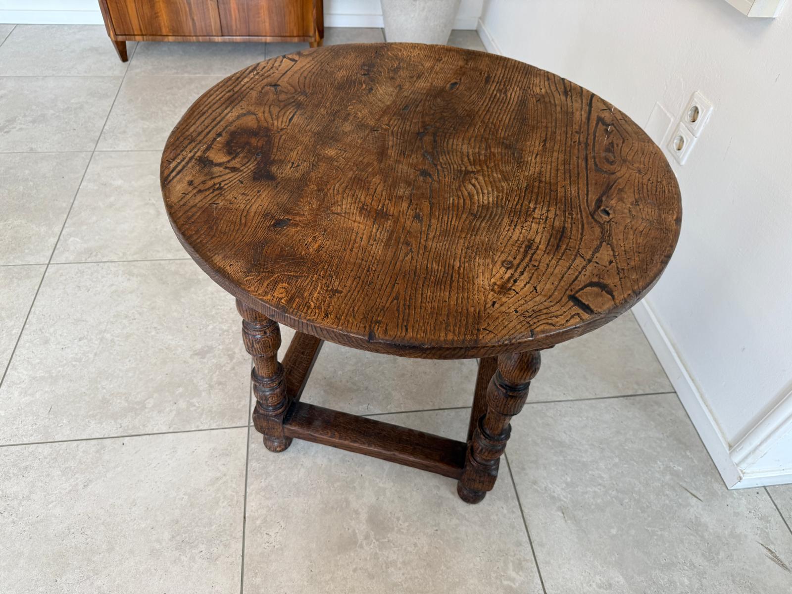 Alter runder Bauerntisch Beistelltisch Esstisch Tisch G1888