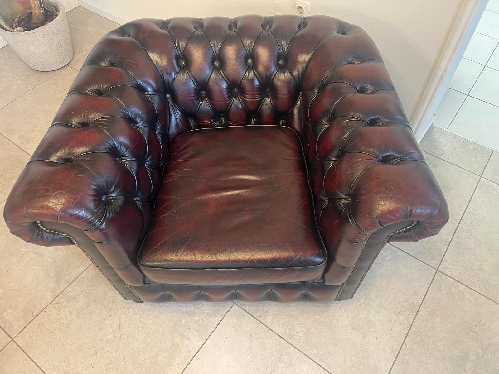 Chesterfield Fauteuill Sessel Clubsofa Culmöbel Oxblood G1054