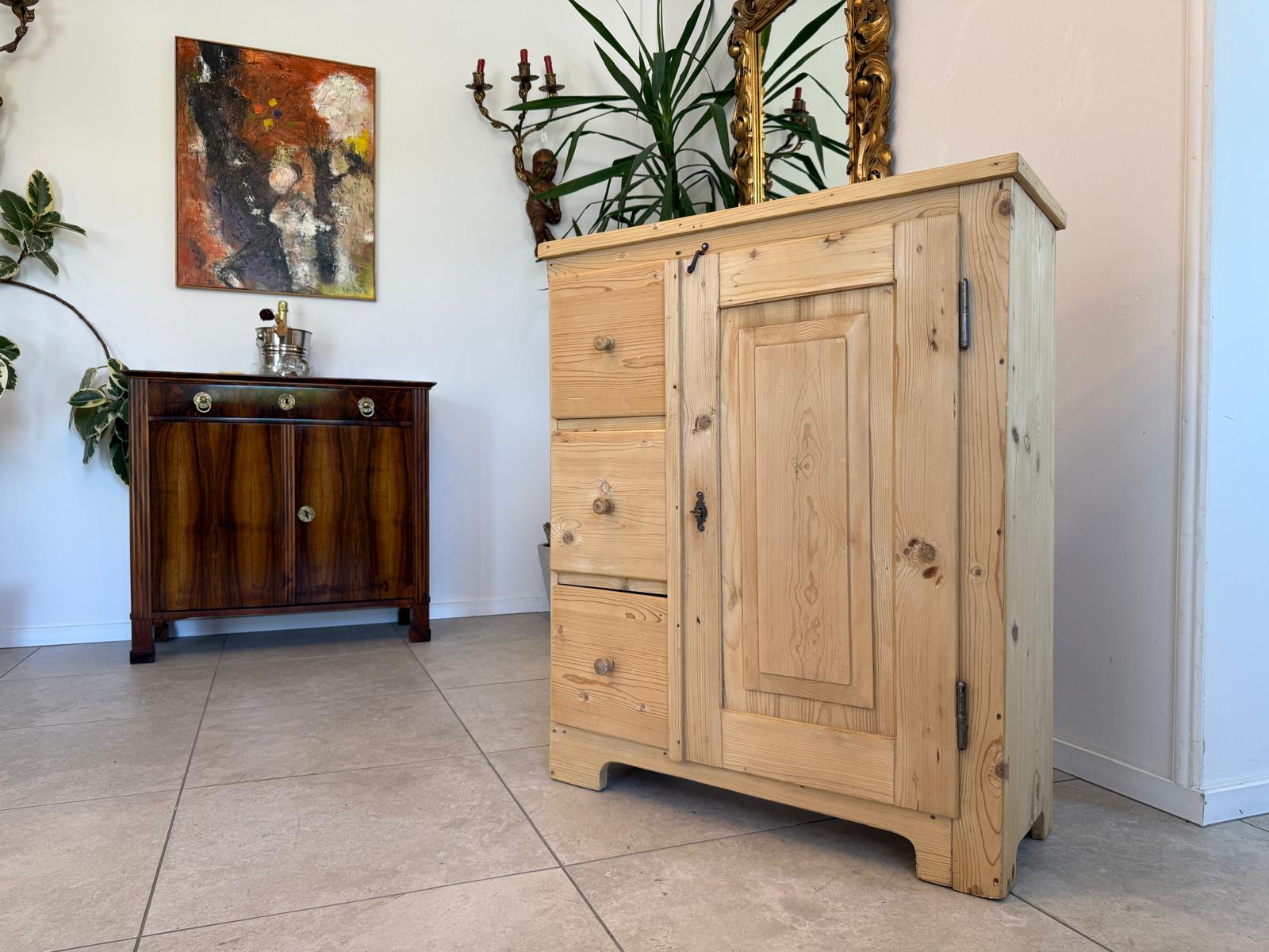 Alter Biedermeier Brotschrank Almerschrank Vorratskasten Bauernschrank Kasten G2093