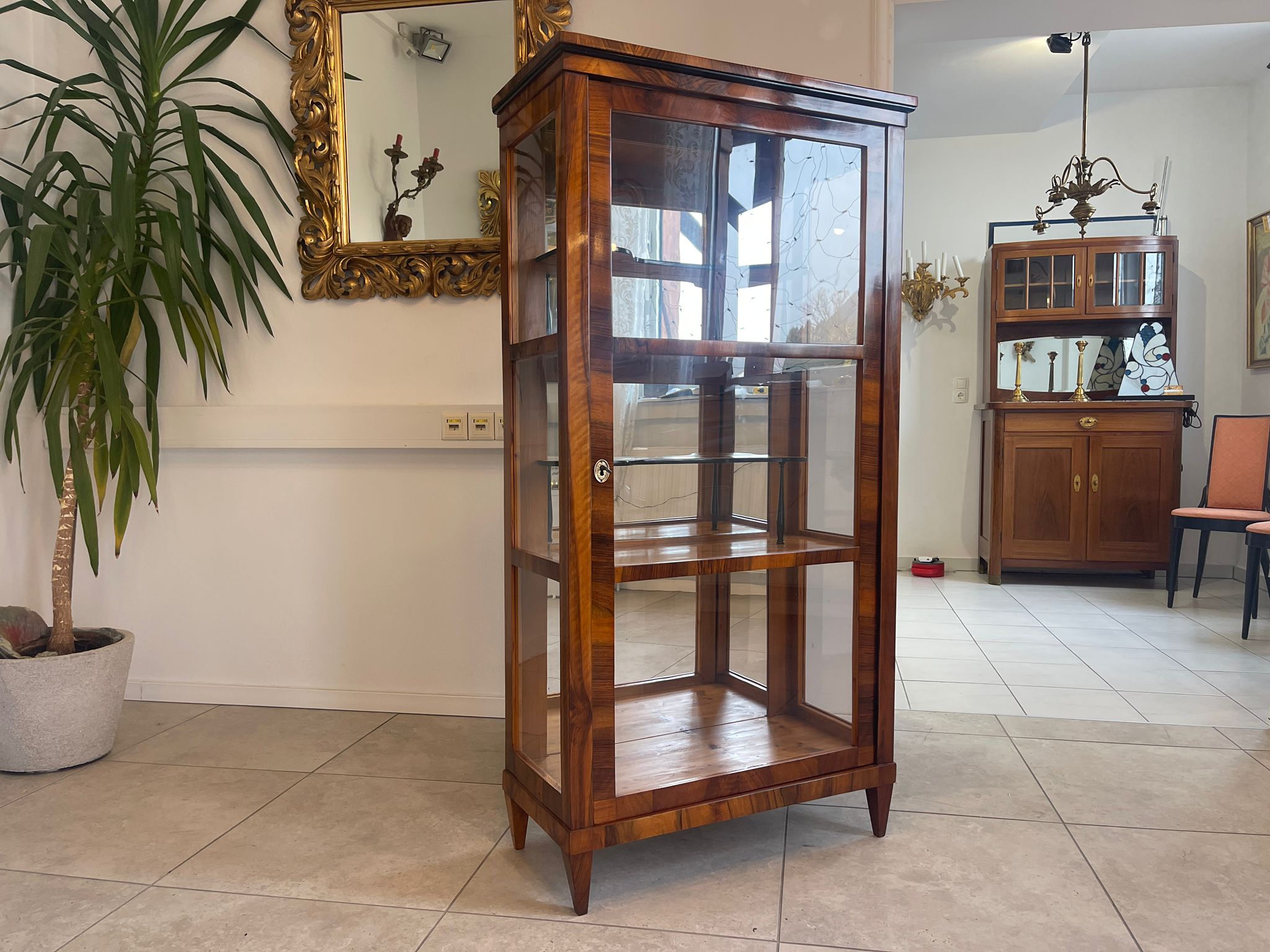 Antiquität Biedermeier Vitrine Bücherschrank A5153