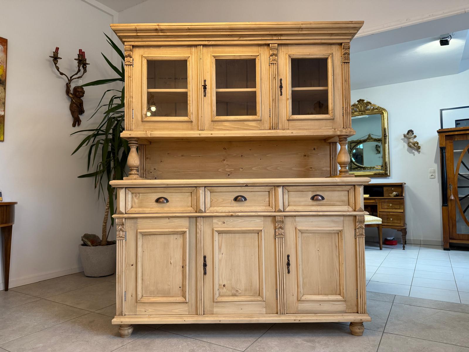 Gründerzeit Naturholschrank Küchenbuffet Küchenschrank Küchenkredenz G2307