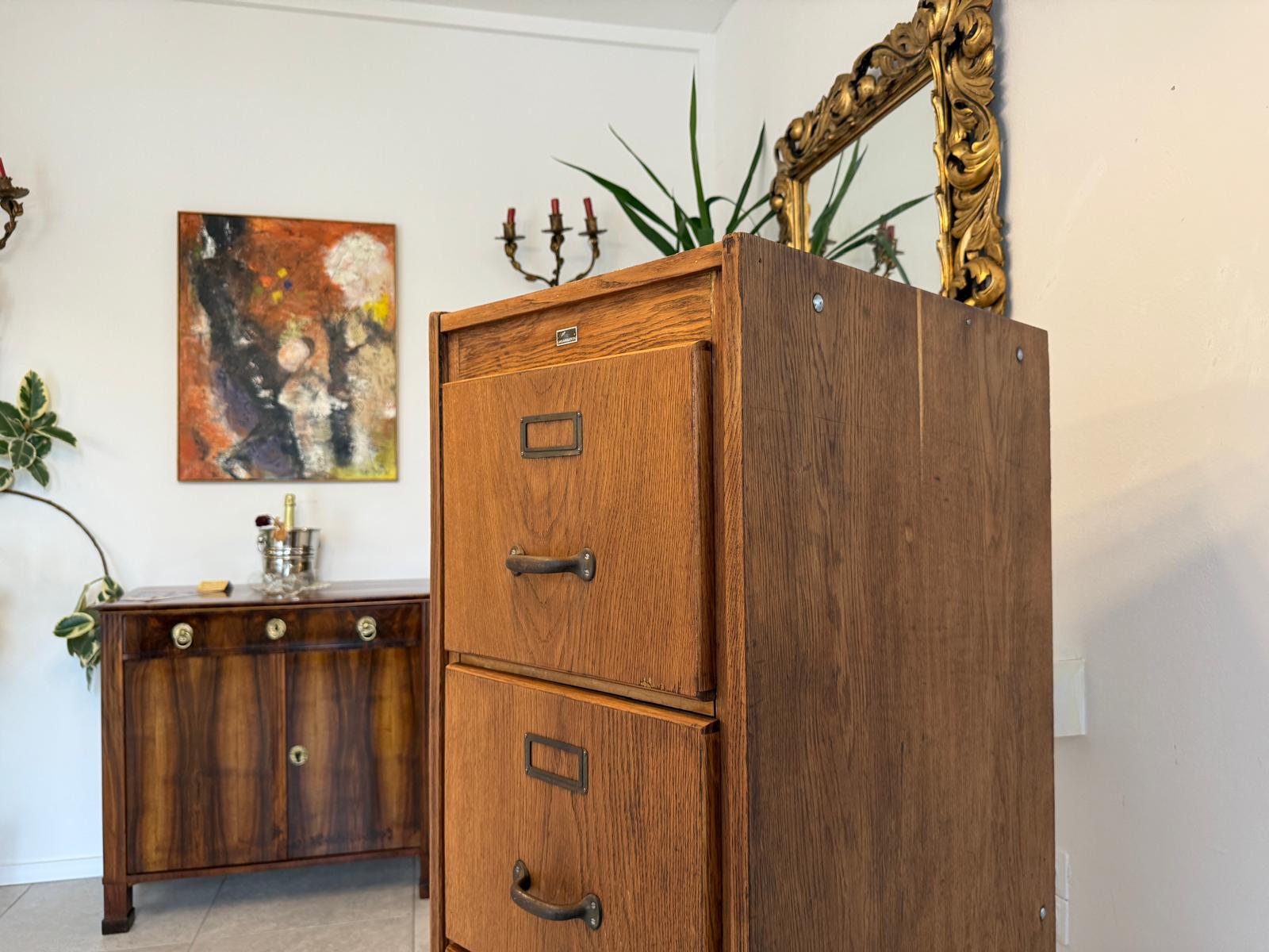 Original Jugendstil-Hängeregisterschrank Büroschrank  Aktenschrank G2112