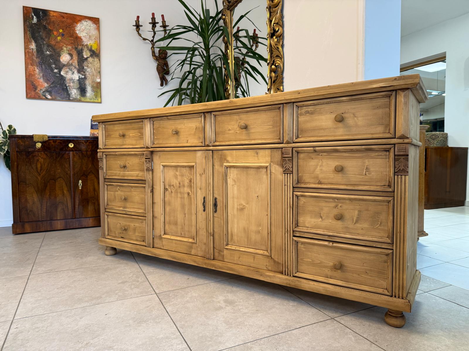 Antike 8 Ladenkommode Ladenschrank Apothekerschrank Altholzkommode D1138