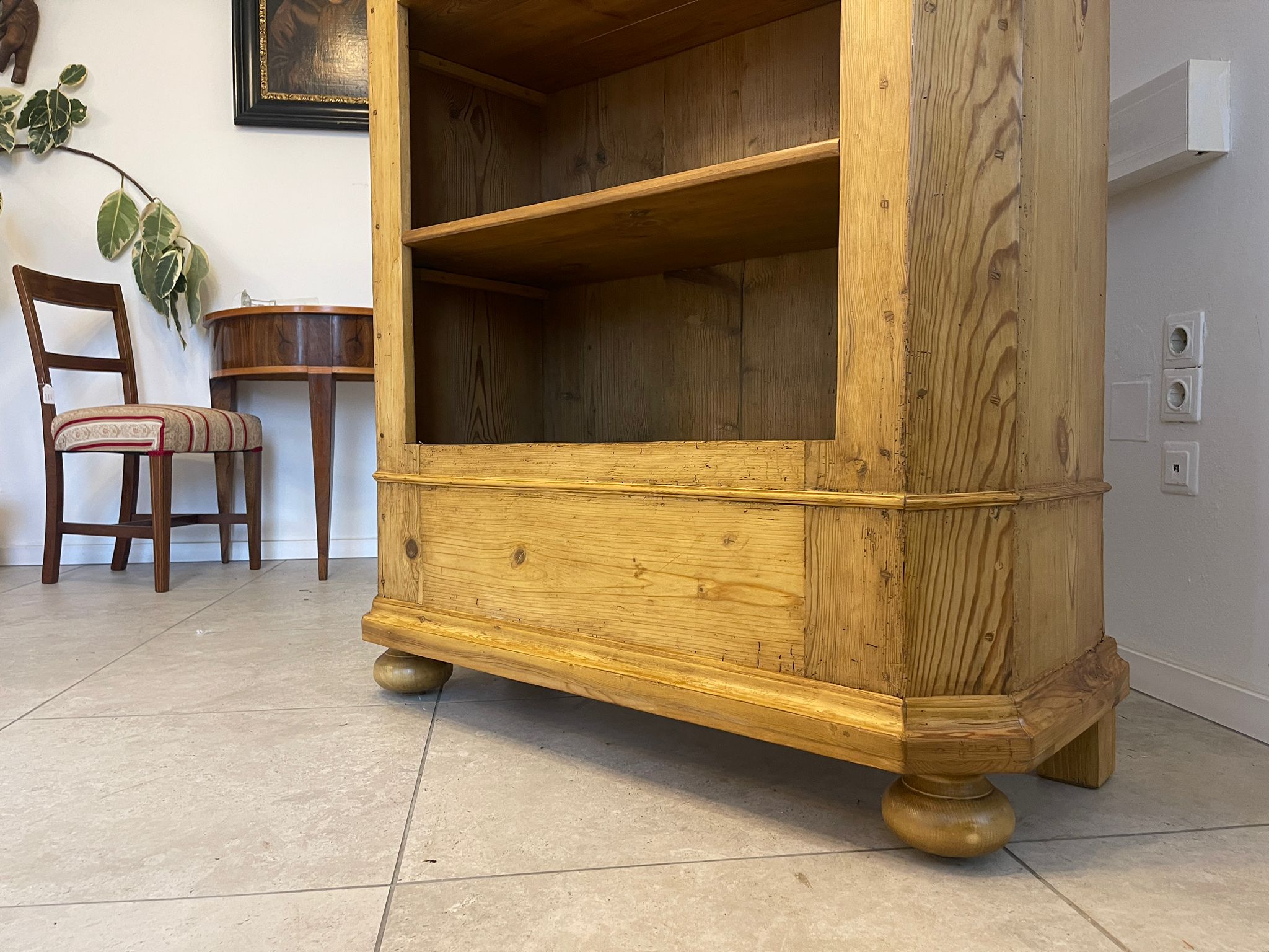 Altes Bücherregal Stellage Bauernregal Gründerzeit Naturholz Bauernmöbel E1018