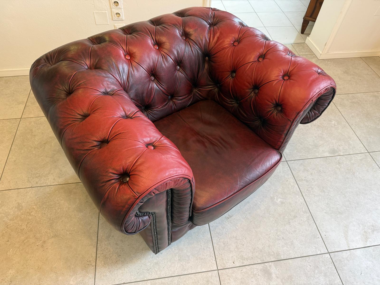Chesterfield Fauteuill Ledersofa Clubfauteuil Clubmöbel Cultmöbel D1140