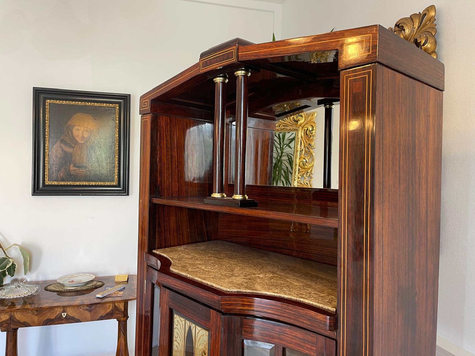 Restauriertes Jugendstil Kredenz Vitrinenschrank  Bücherschrank Traum Antiquität G1443