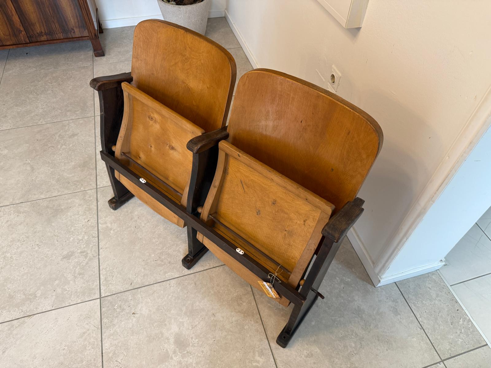 Originale Kinosessel 2er Sitz Klappstuhl Stuhl Sitzgruppe G2131