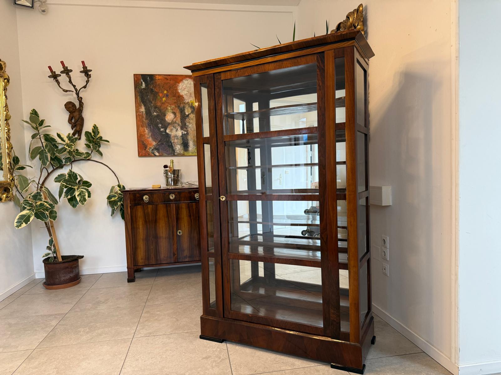 SALE Restaurierte Biedermeier Vitrine Bücherschrank ANTIQUITÄT G2084