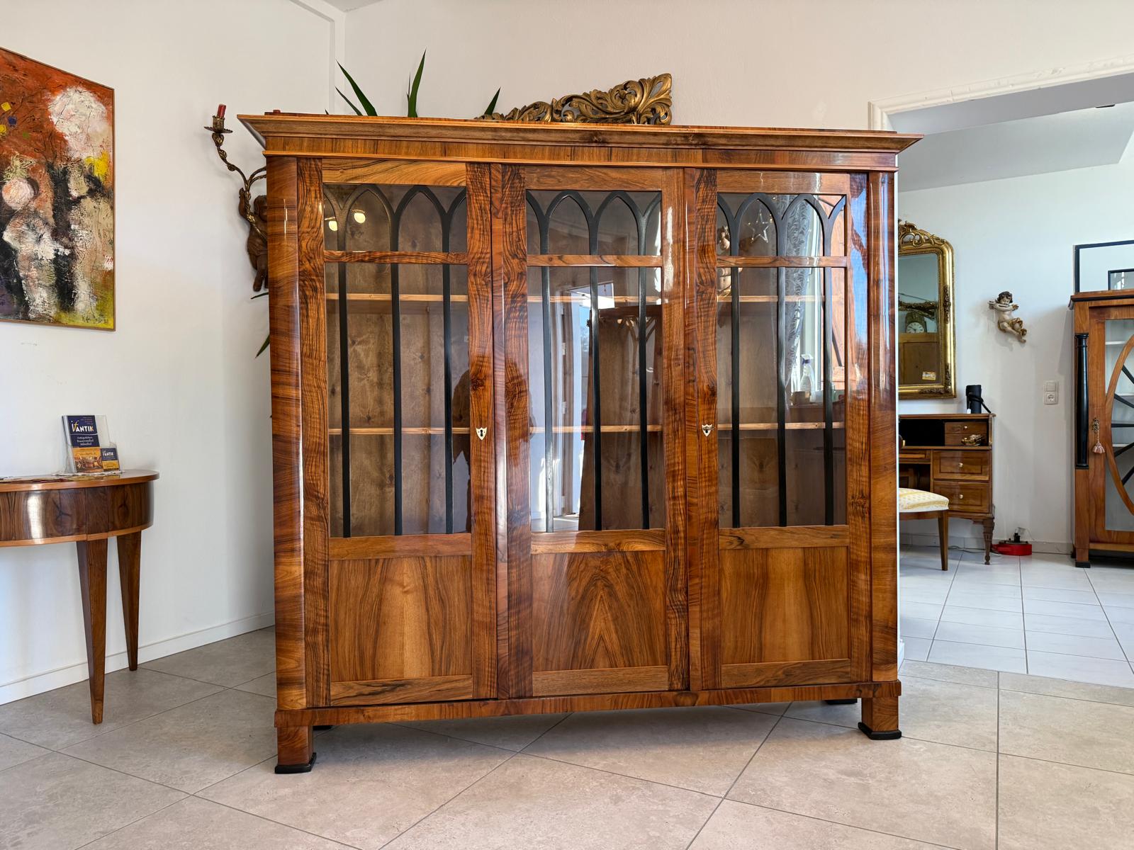 SALE Restaurierte Biedermeier Vitrine Bücherschrank ANTIQUITÄT G2348