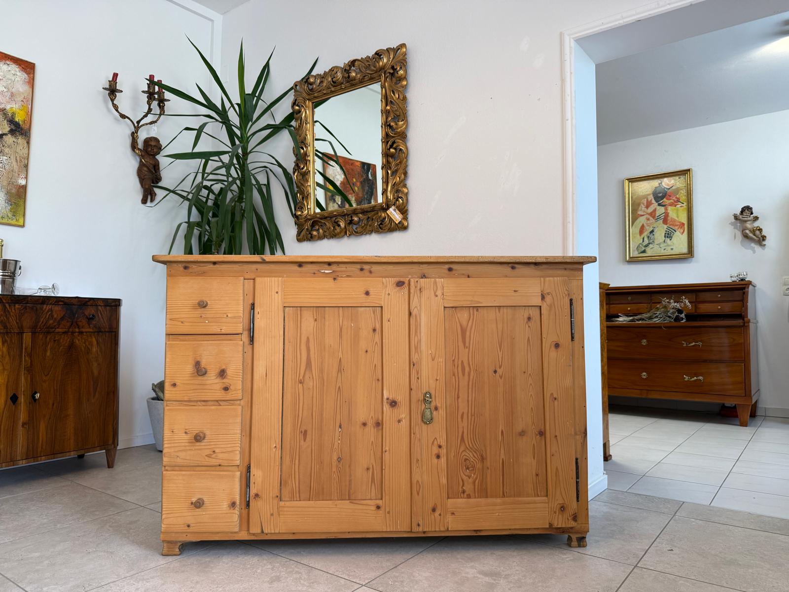 Bäuerliche Biedermeier Anrichte Kommode Kasterl Sideboard G1945