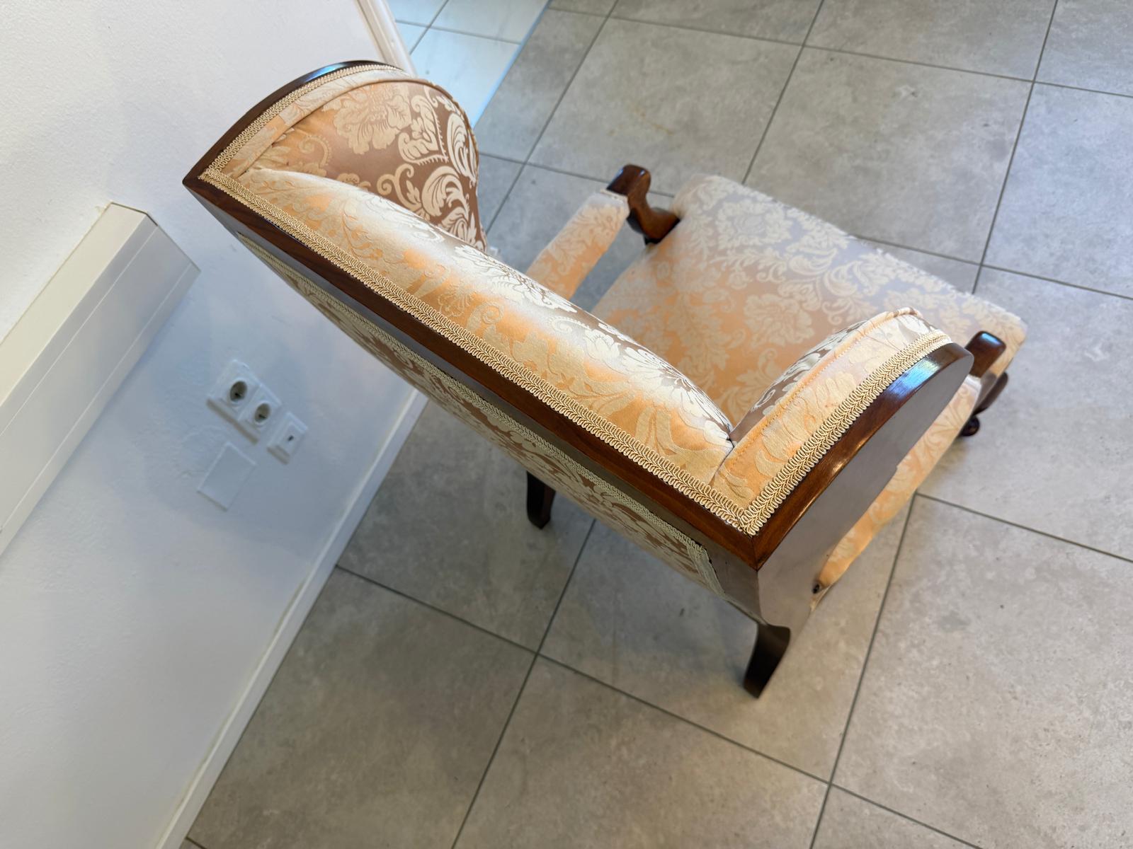 Restaurierter Chippendale Ohrenfauteuil Ohrensessel G1962