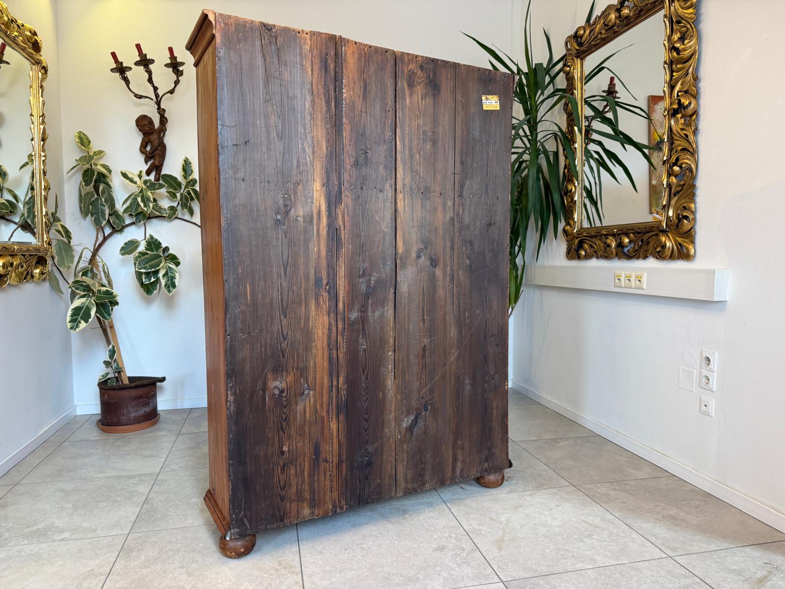 Originaler Bauernschrank Barockschrank Jagdschrank Weichholz Kasten Antik D1203