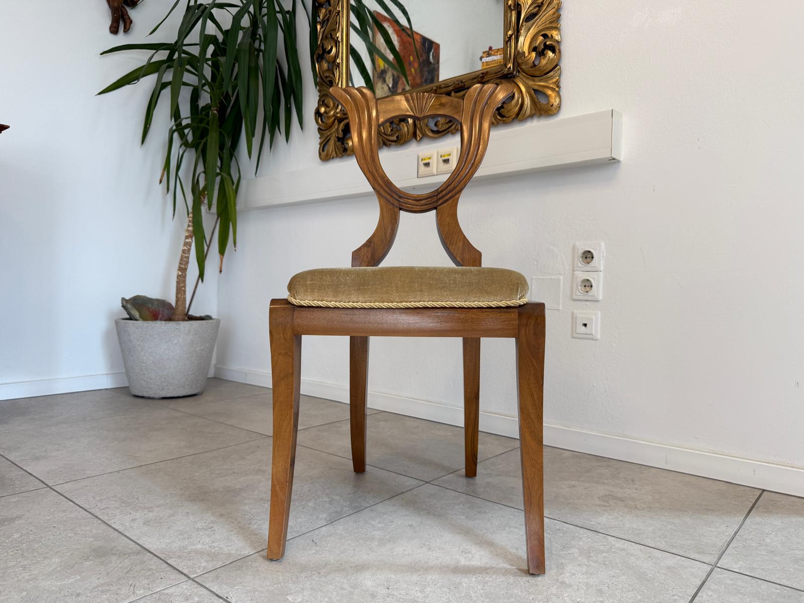 Biedermeier Sessel Nussholz Stuhl Antiquität G2106