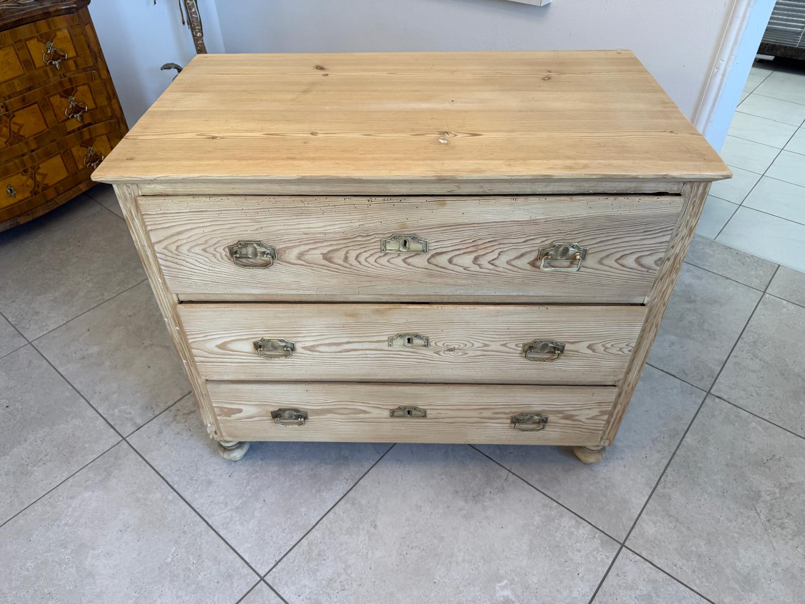 Biedermeier Kommode 3 Ladenkommode Antik Original D2788