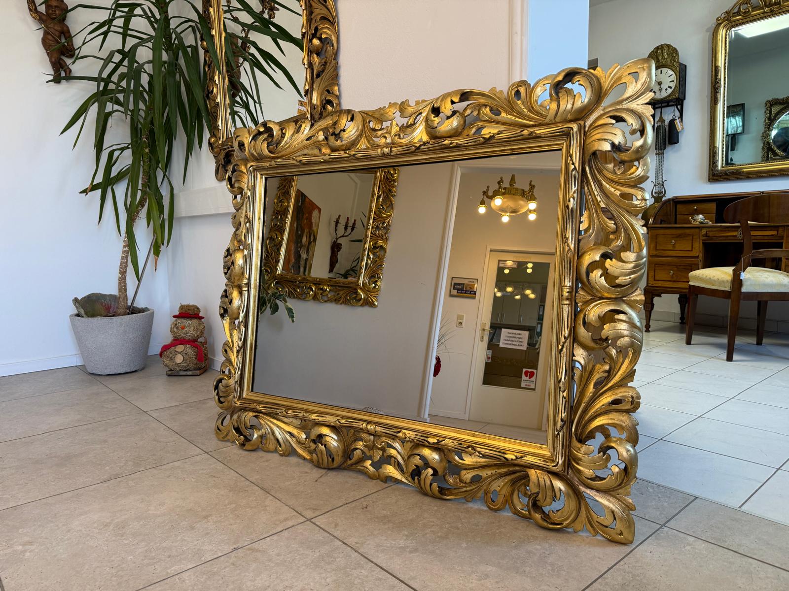 SALE Florentiner Spiegel Akanthusblattschnitzkunst Holzschnitzkunst Traum G2405