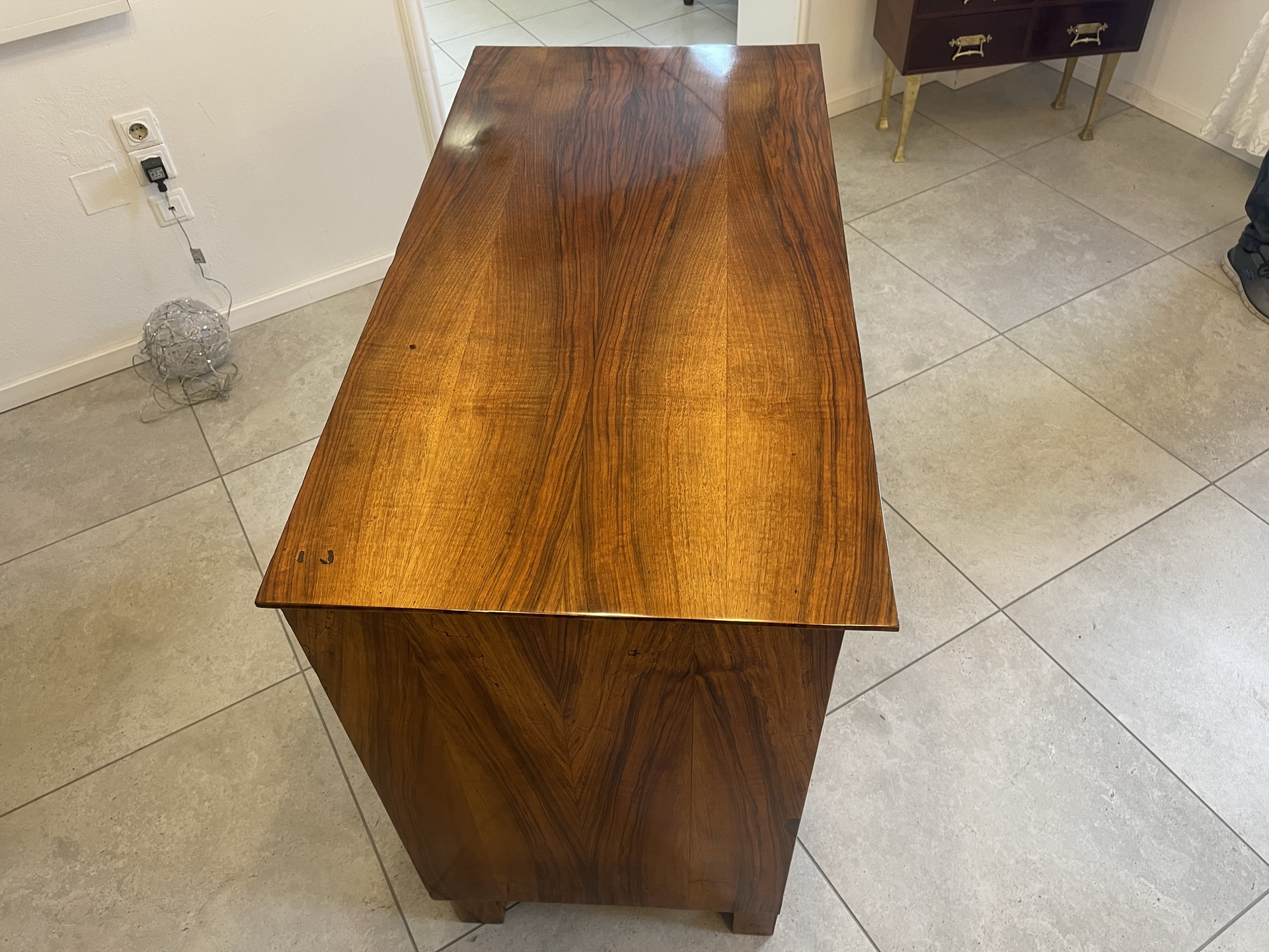 Biedermeier-Barock-19 Sale Restaurierte Biedermeier Anrichte Trumeau Nussholz A4019