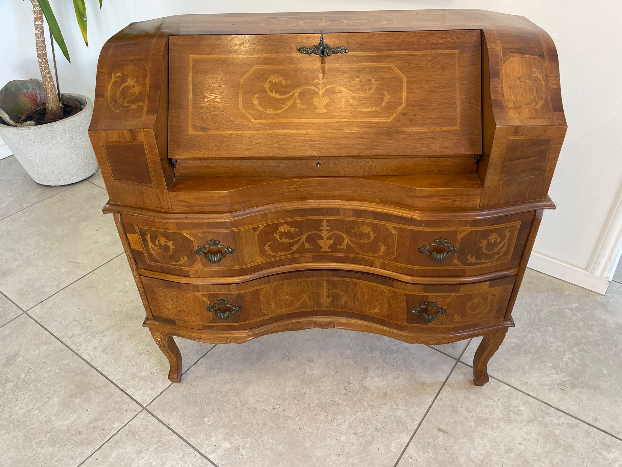 Sekretär Schreibsekretär Barockstil Marketerien A5138