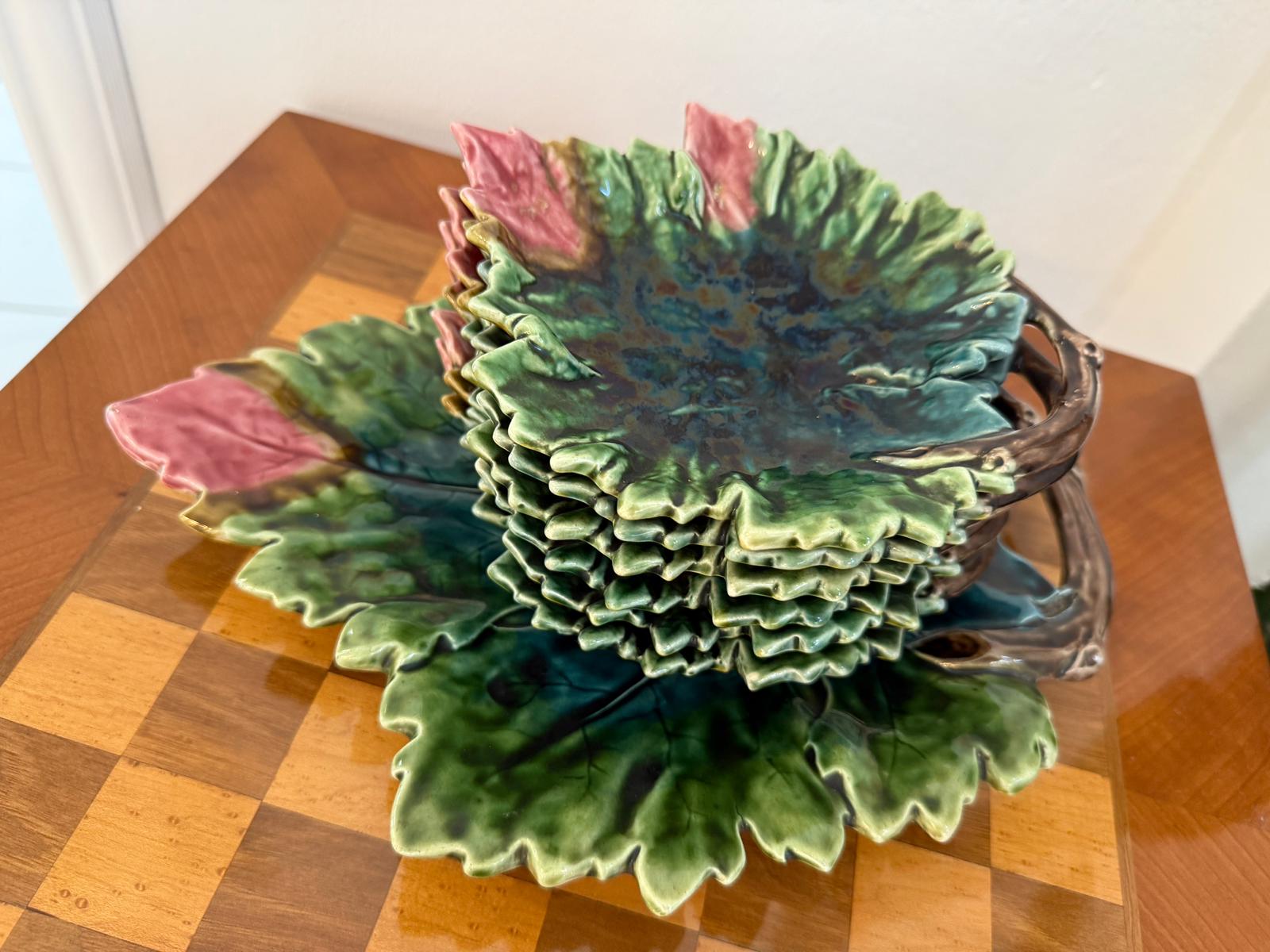 Originales Majolika-Service aus der Zeit um 1900  - G2156