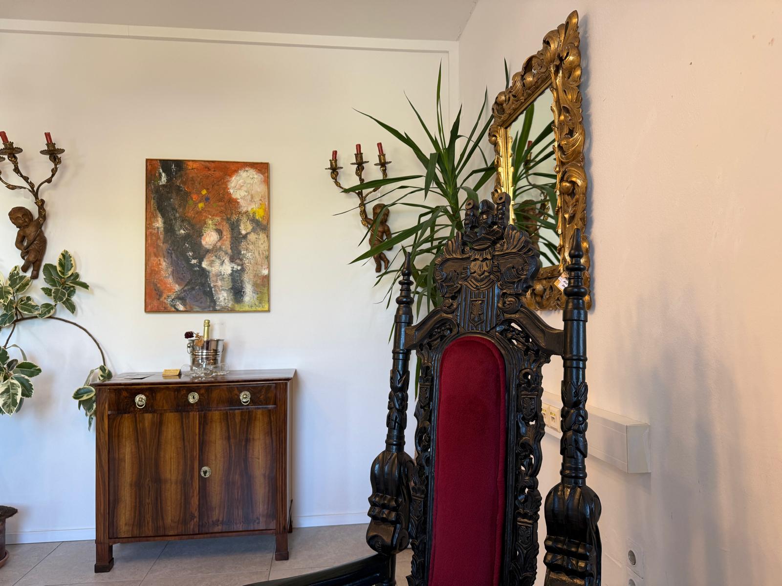Prachtvoller Fauteuil Stuhl Königssessel Prunksessel Barockstil G2096