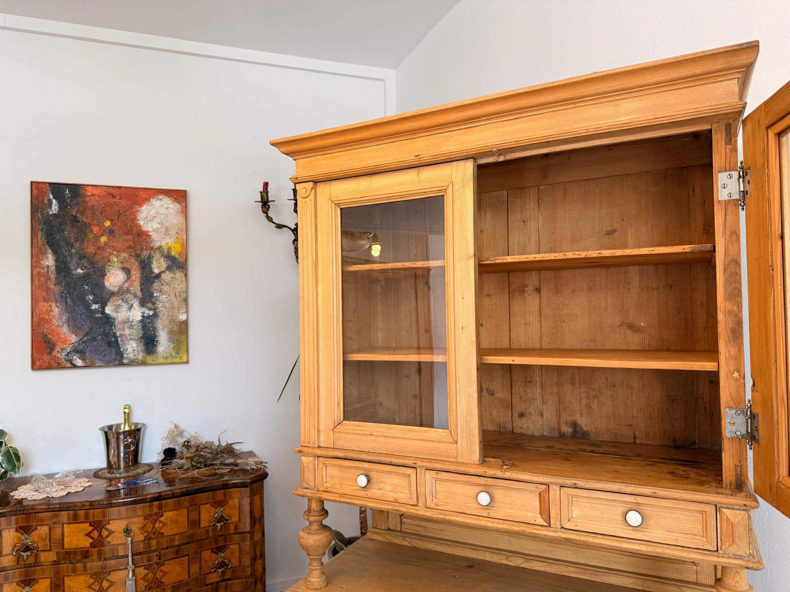 Originale Gründerzeit Küchenkredenz Bauernschrank Bauernkredenz D2734
