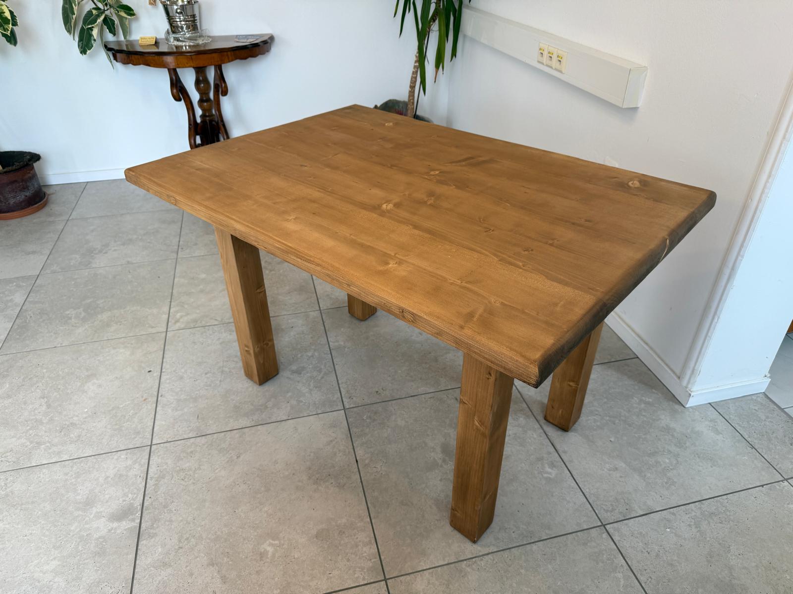 Massiver Bauerntisch Naturholz Fichte Esstisch Wandtisch G1804