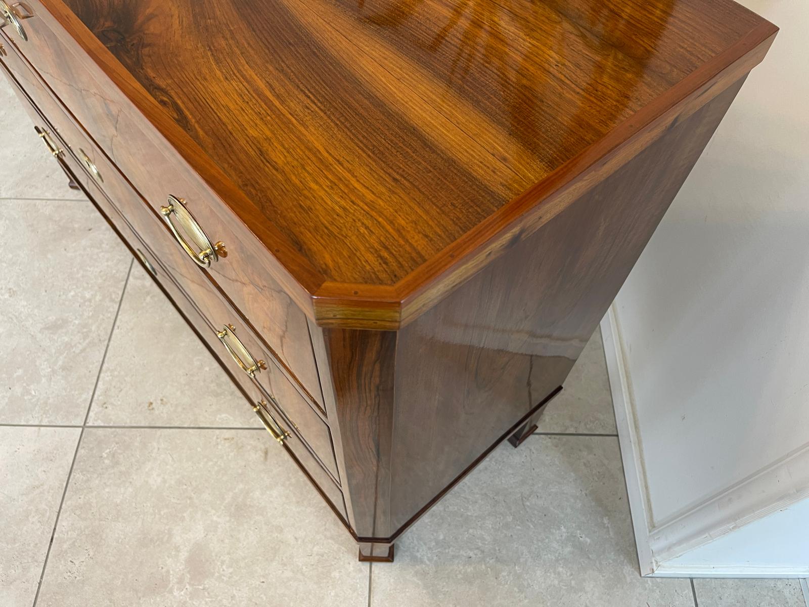 Restaurierte Biedermeier Kommode Sale Antiquität Nussholzfurnier Antiquität G1741
