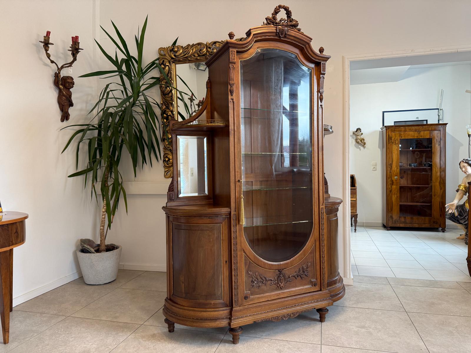 SALE Gründerzeit Vitrine Bücherschrank Sammlervitrine Antiquität G2254