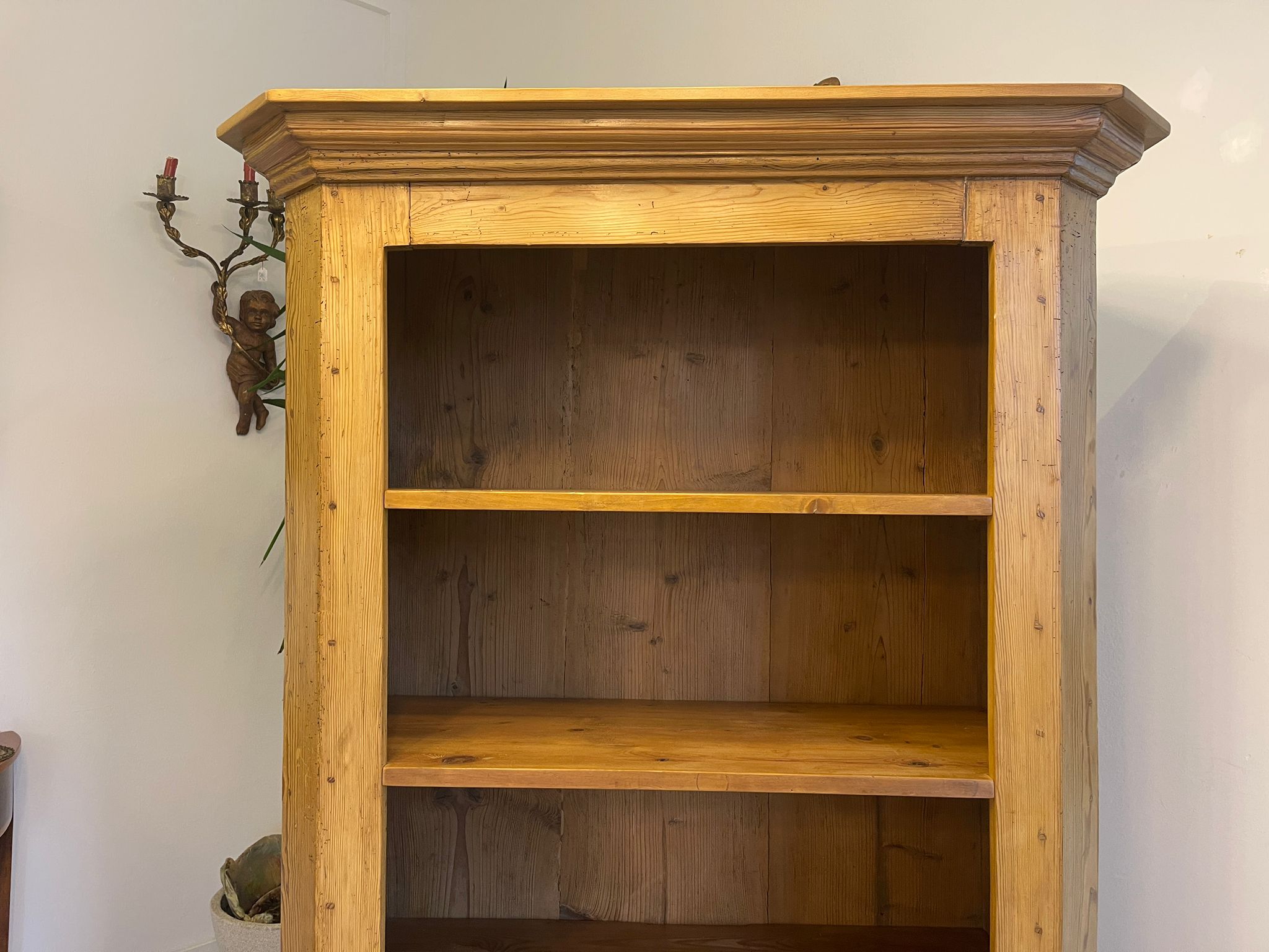 Altes Bücherregal Stellage Bauernregal Gründerzeit Naturholz Bauernmöbel E1018
