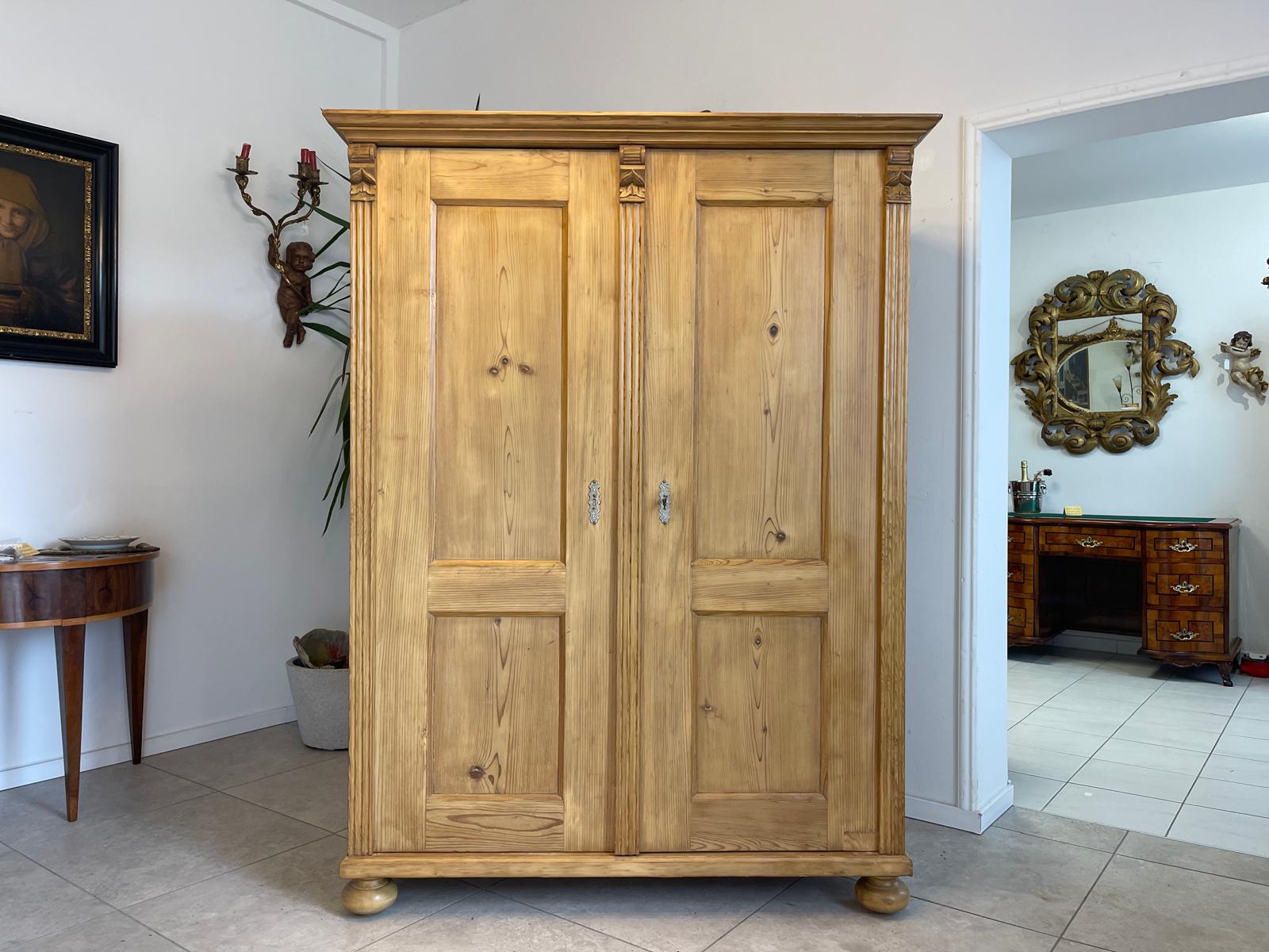 Steirischer Gründerzeit Bauernschrank Naturholzschrank G1091