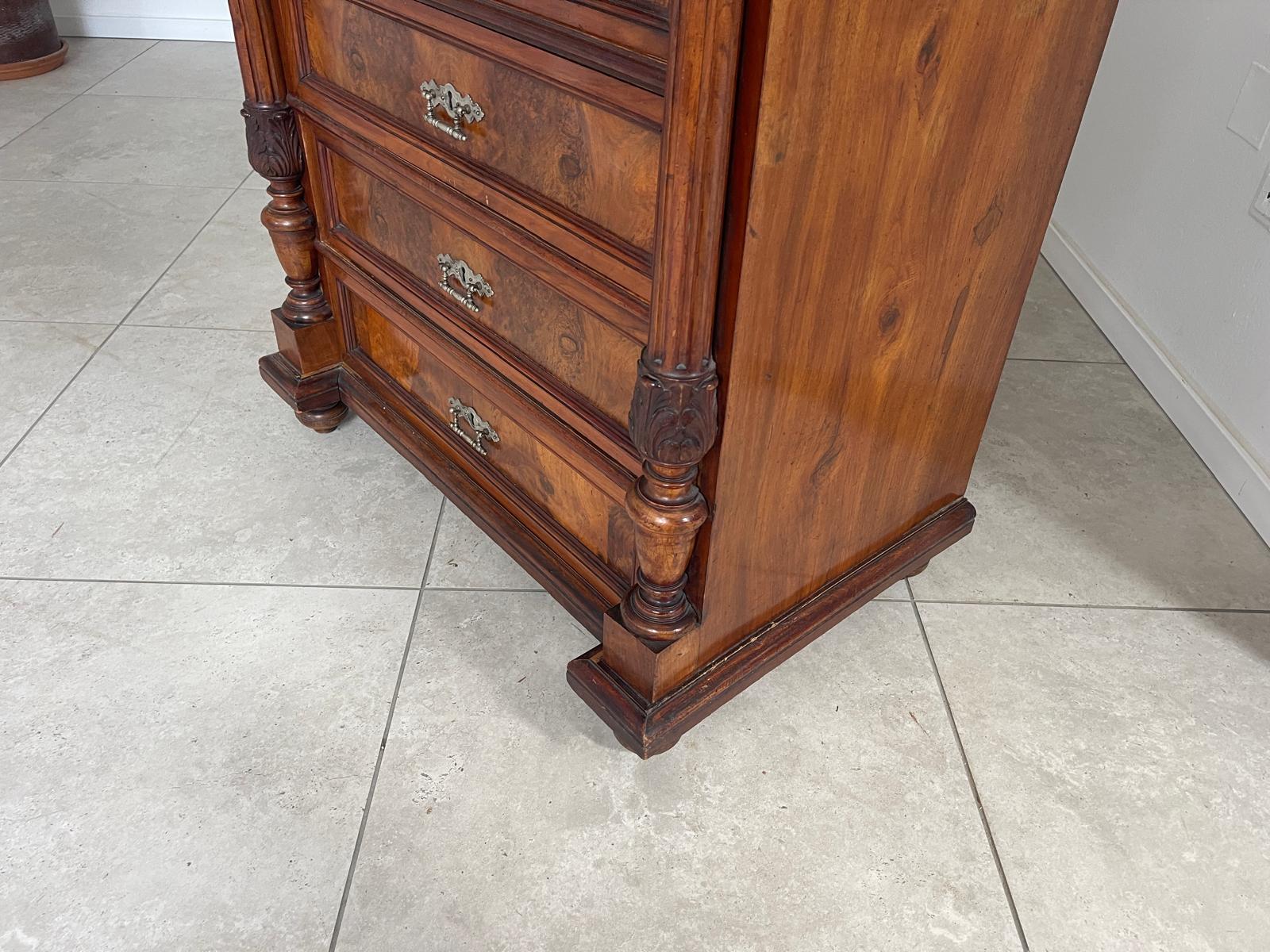Gründerzeit Wochenkommode Nussholz Ladenschrank G1338