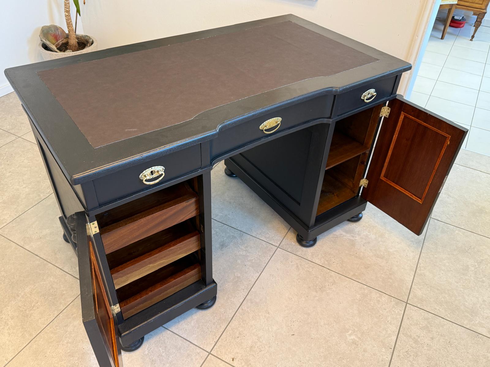 Restaurierter Jugendstil Schreibtisch Sekretär Freisteher Originalstück G2275