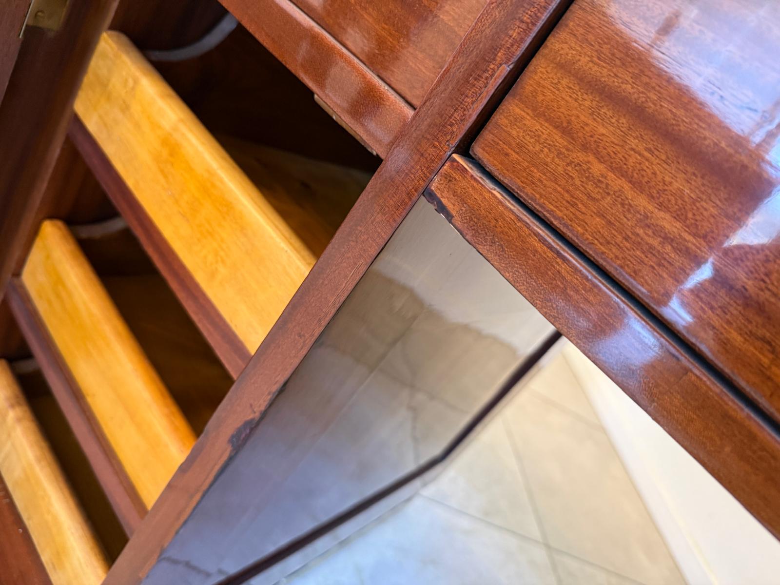 Originaler Jugendstil Schreibtisch Sekretär Freisteher Antiquität D1216