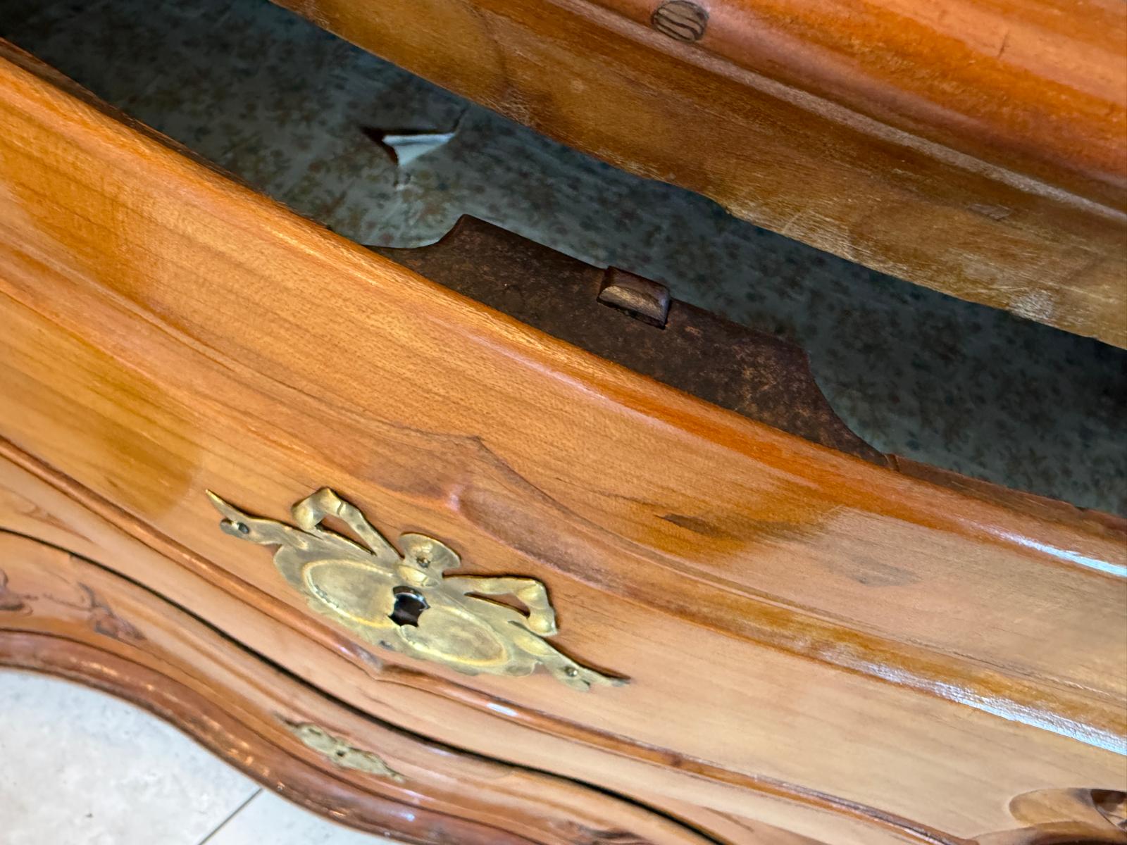 Originale Barocktabernakl Aufsatzkommode Vitrine Antiquität Tabernakl D1144