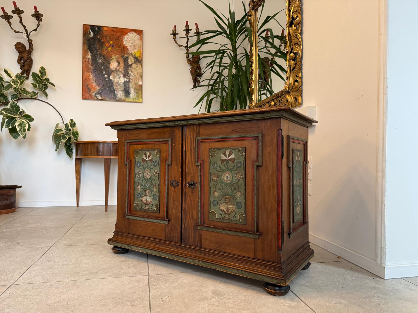 Handbemalte Anrichte Landmöbel Bauernmöbel D1059