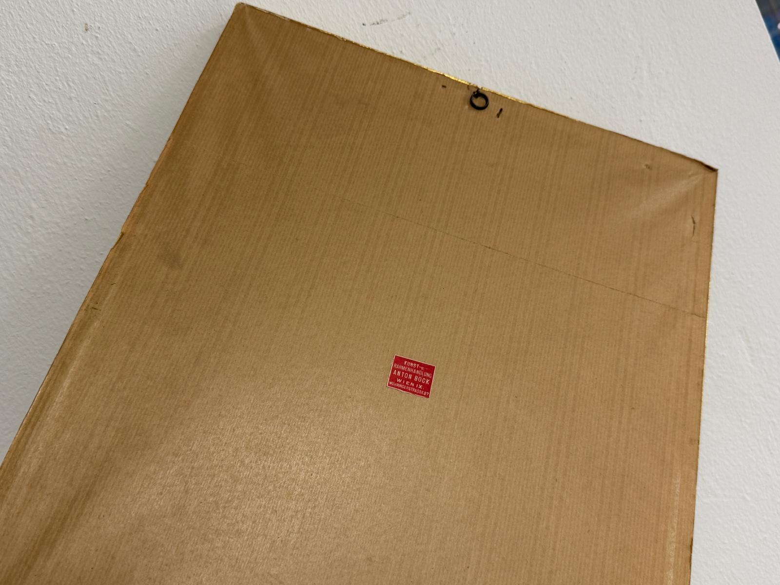 Architektonische Farblithografie mit klassizistischem Motiv Tempelbau D1121