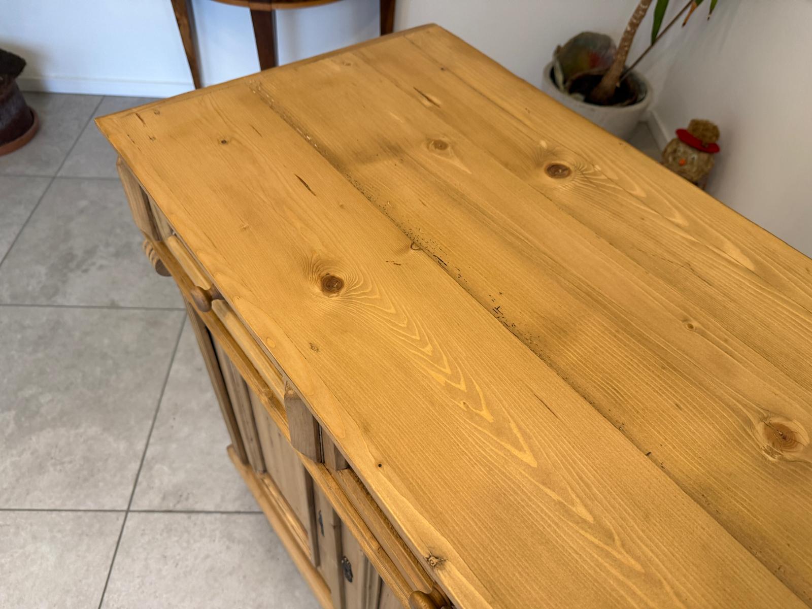 Massiver Apothekenschrank 8 Ladenkommode Ladenschrank Weichholz G2363