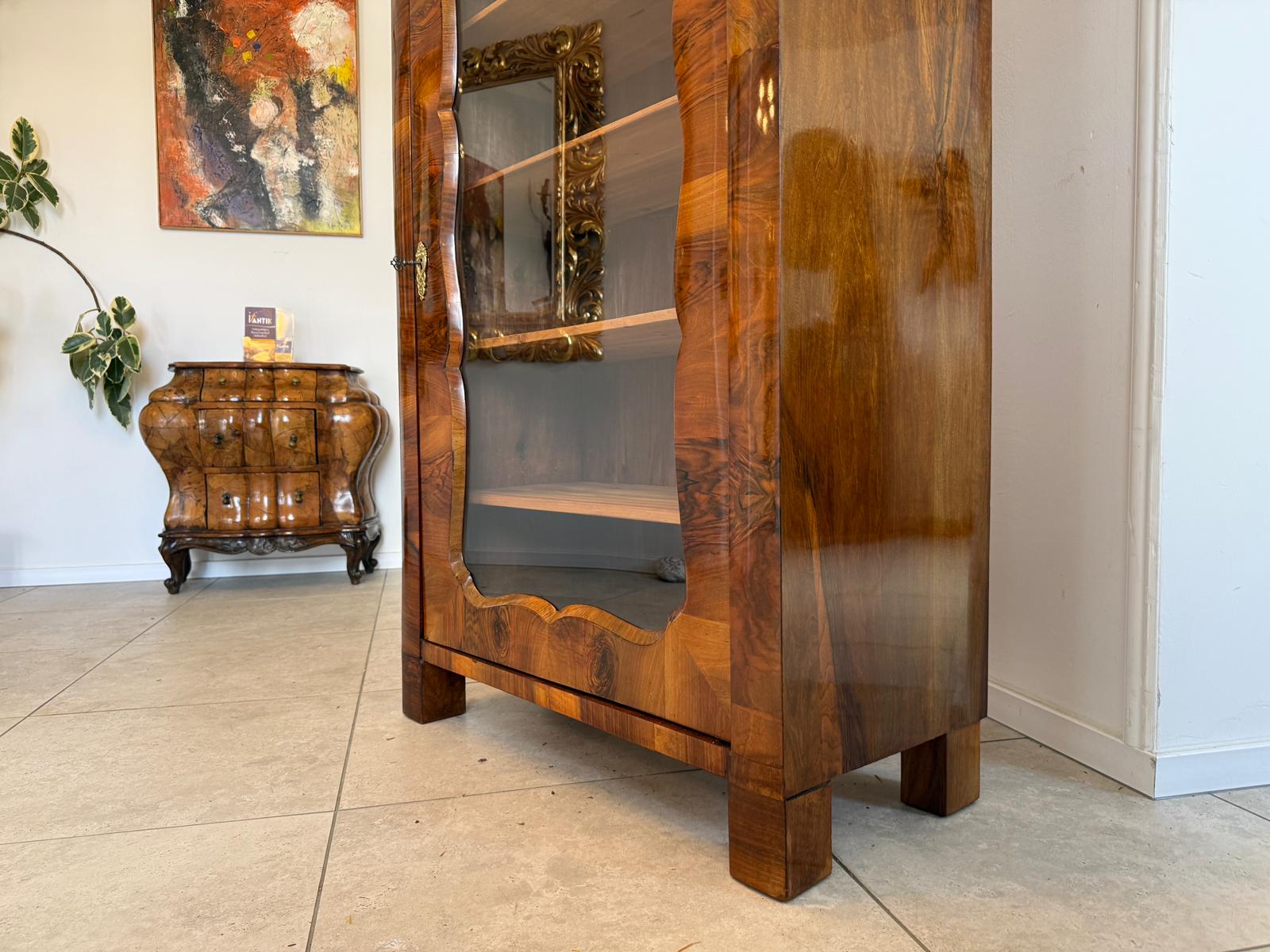 Antike Antiquität Spät Biedermeier Vitrine Bücherschrank Antiquität D1189