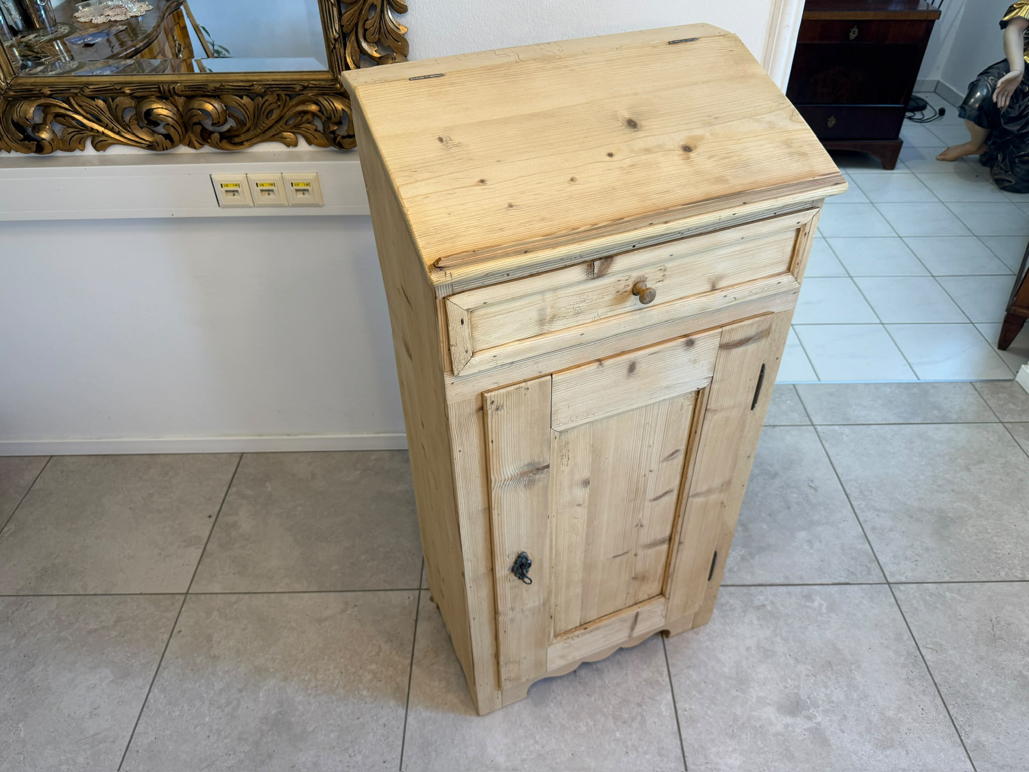 Original Naturholz Schreibtisch Schreibpult Naturholz Naturholz D2735