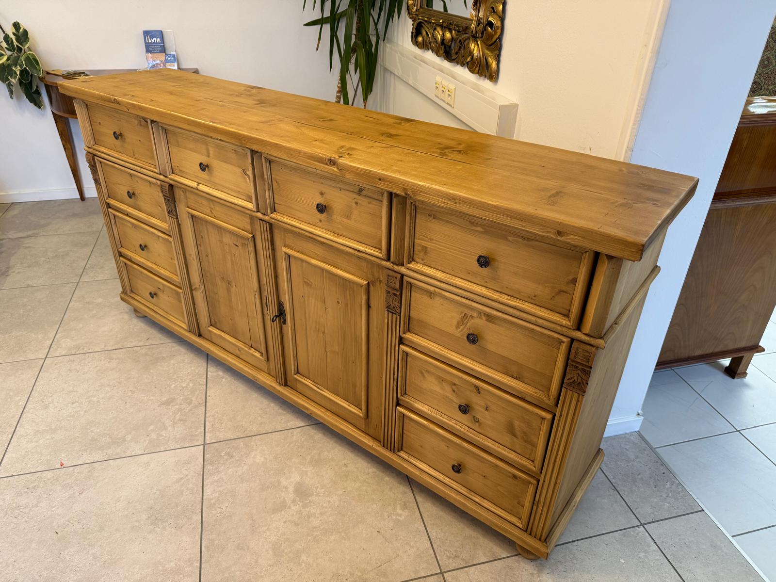 10 Altholz Ladenkommode Ladenschrank Apothekerschrank Weichholz Antik G2318