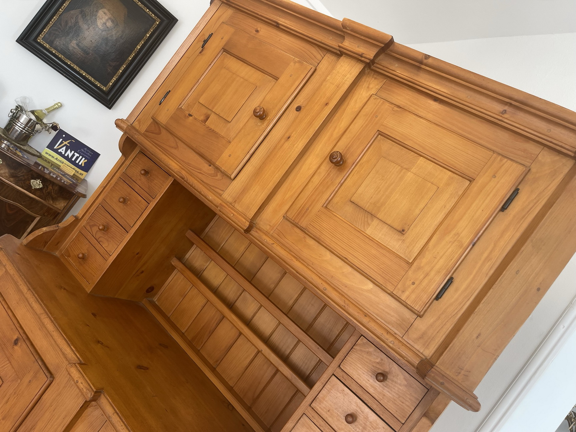 Bauernschrank_46baTLppMcc5jA9 Bäuerliche Kredenz Buffet Küchenschrank mit praktischen Fächern B1556