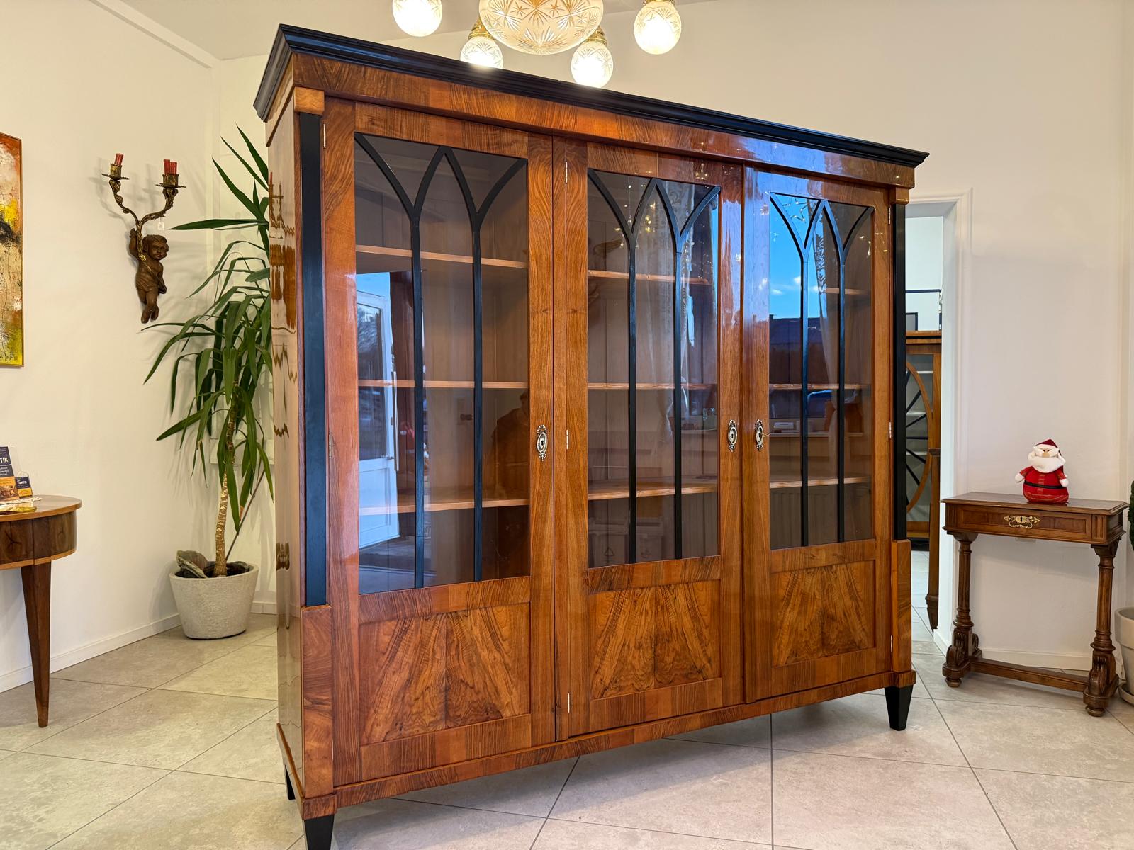 SALE Restaurierte Biedermeier Vitrine Bücherschrank ANTIQUITÄT G2352