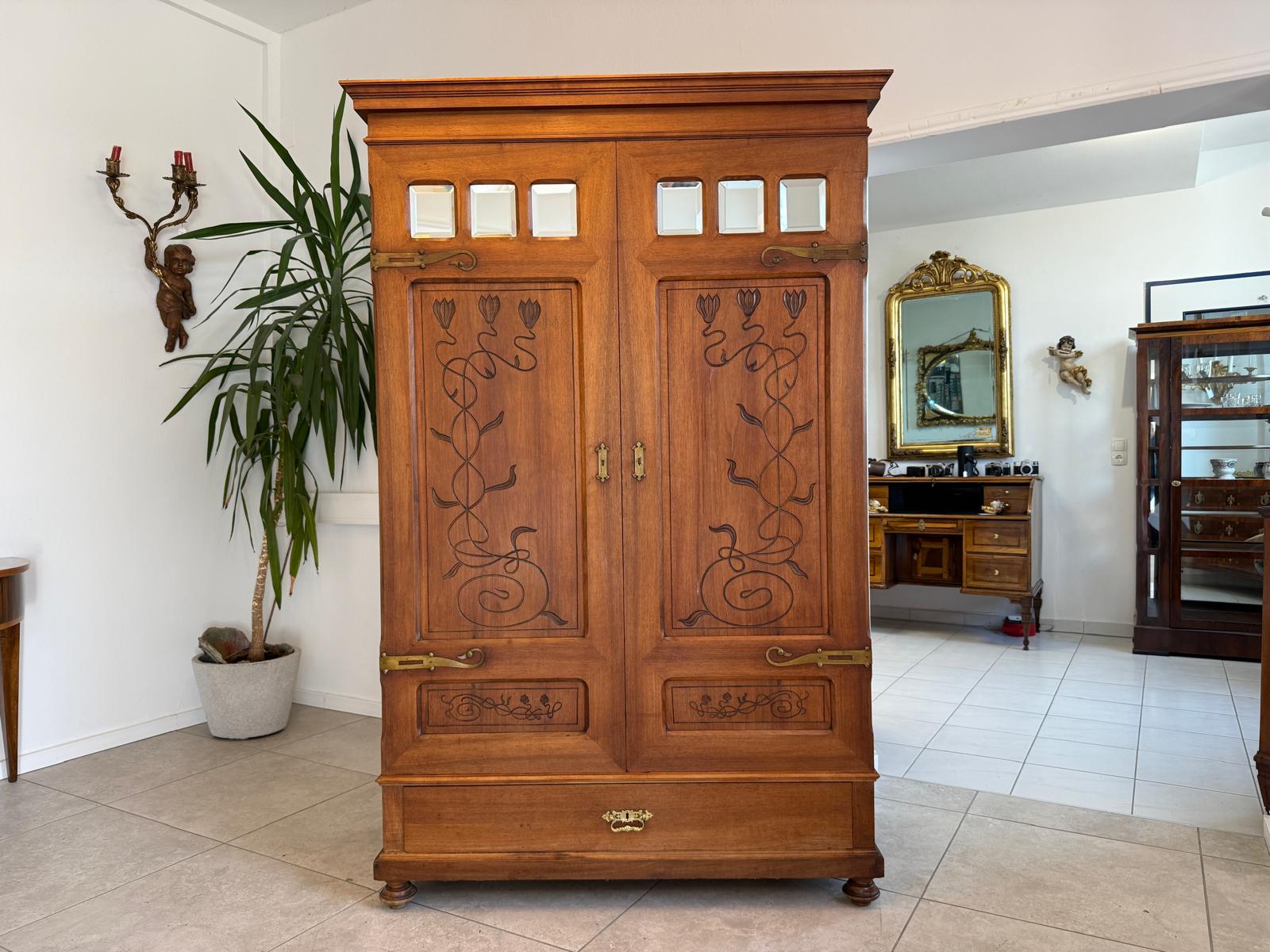 Sale Originaler Jugendstil Kleiderschrank Kasten Antiquität G2196