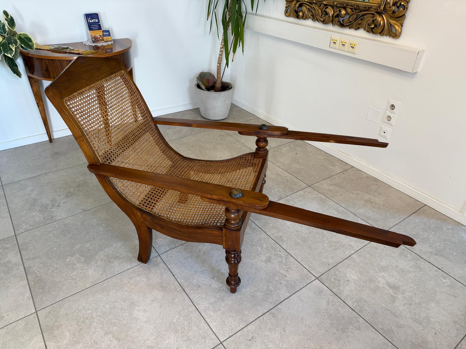 originaler Biedermeier Fauteuil Brokatkstoff Armlehnstuhl Intarsiert Nr. 8499