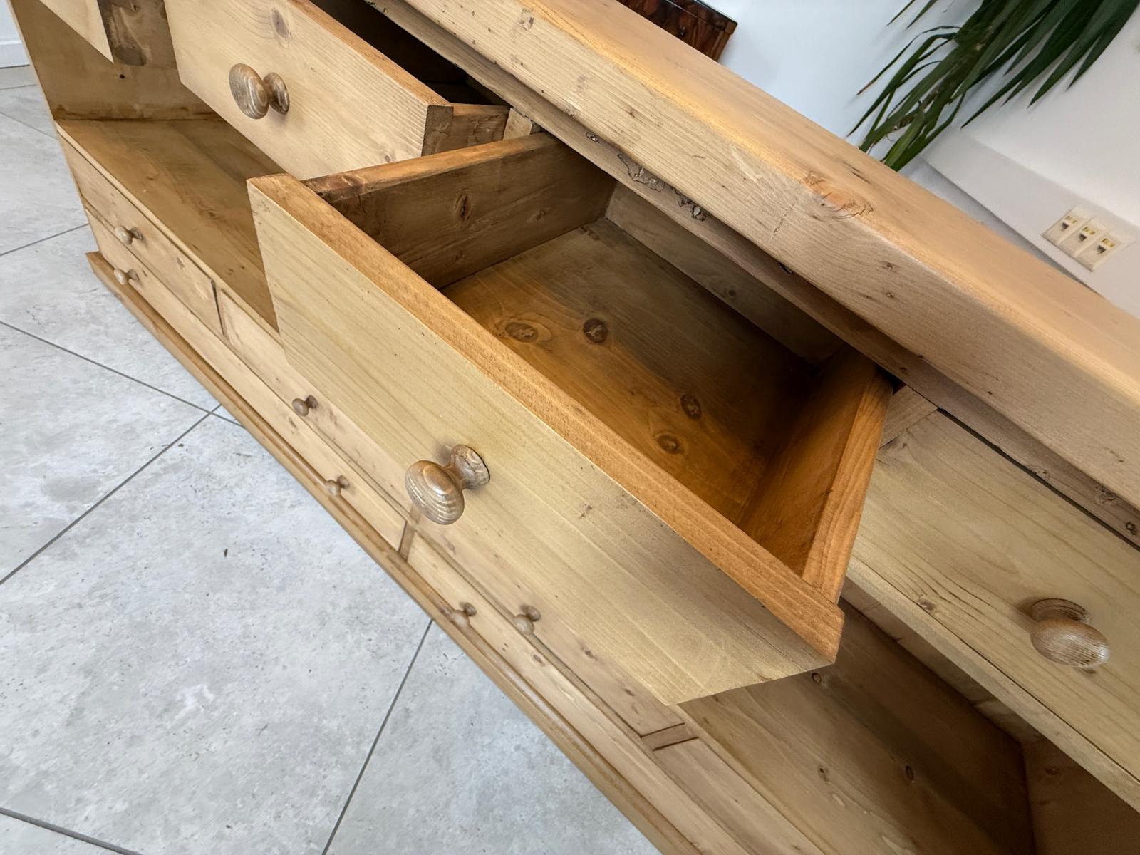 Praktische bäuerliche 12 Laden Kommode Anrichte Sideboard G2069